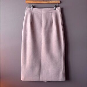Elegant High-Waist Pencil Skirt in Soft Pink